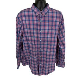 Vineyard Vines Whale Shirt Men's XXL Plaid Button Down Long Sleeve 100 Cotton